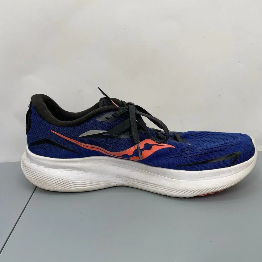 Saucony Ride 15 Sneakers Shoes Running Training Athletic Blue Mens 10.5